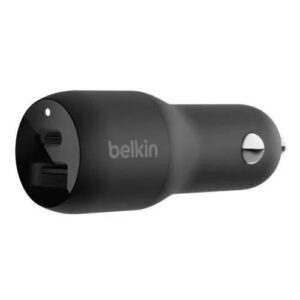 Official Samsung 30W Car Charger Dual Port Type-C & USB by Belkin